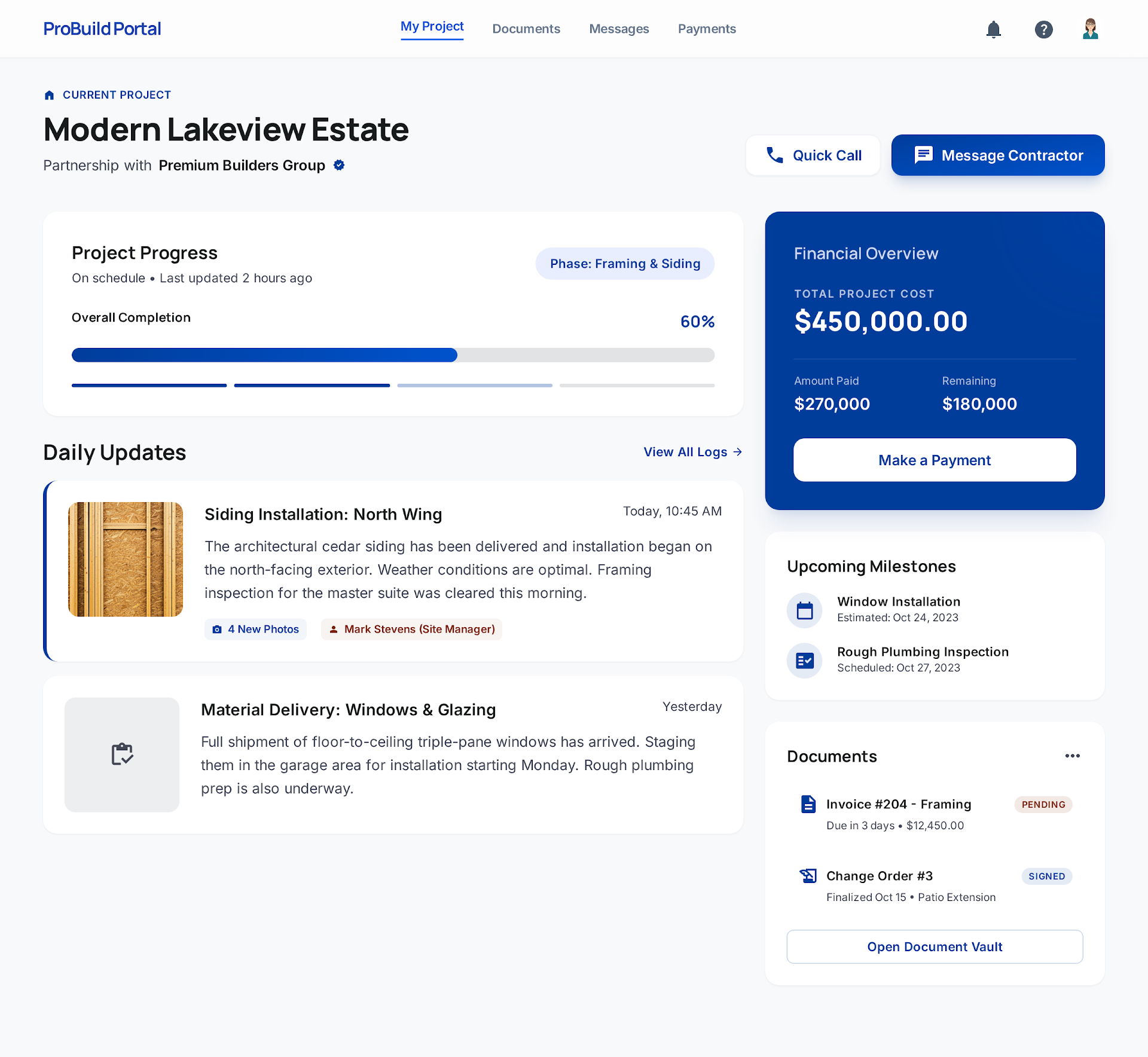 FieldsHub Homeowner Portal